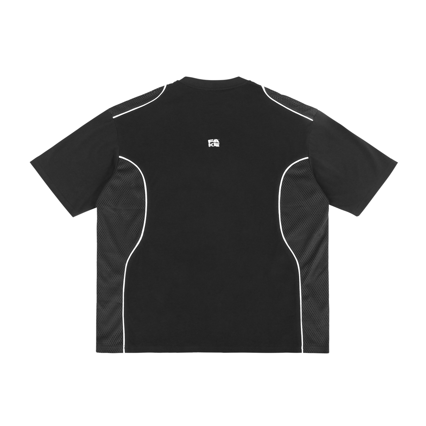Contrast Piped FAKE AF Panel T-Shirt