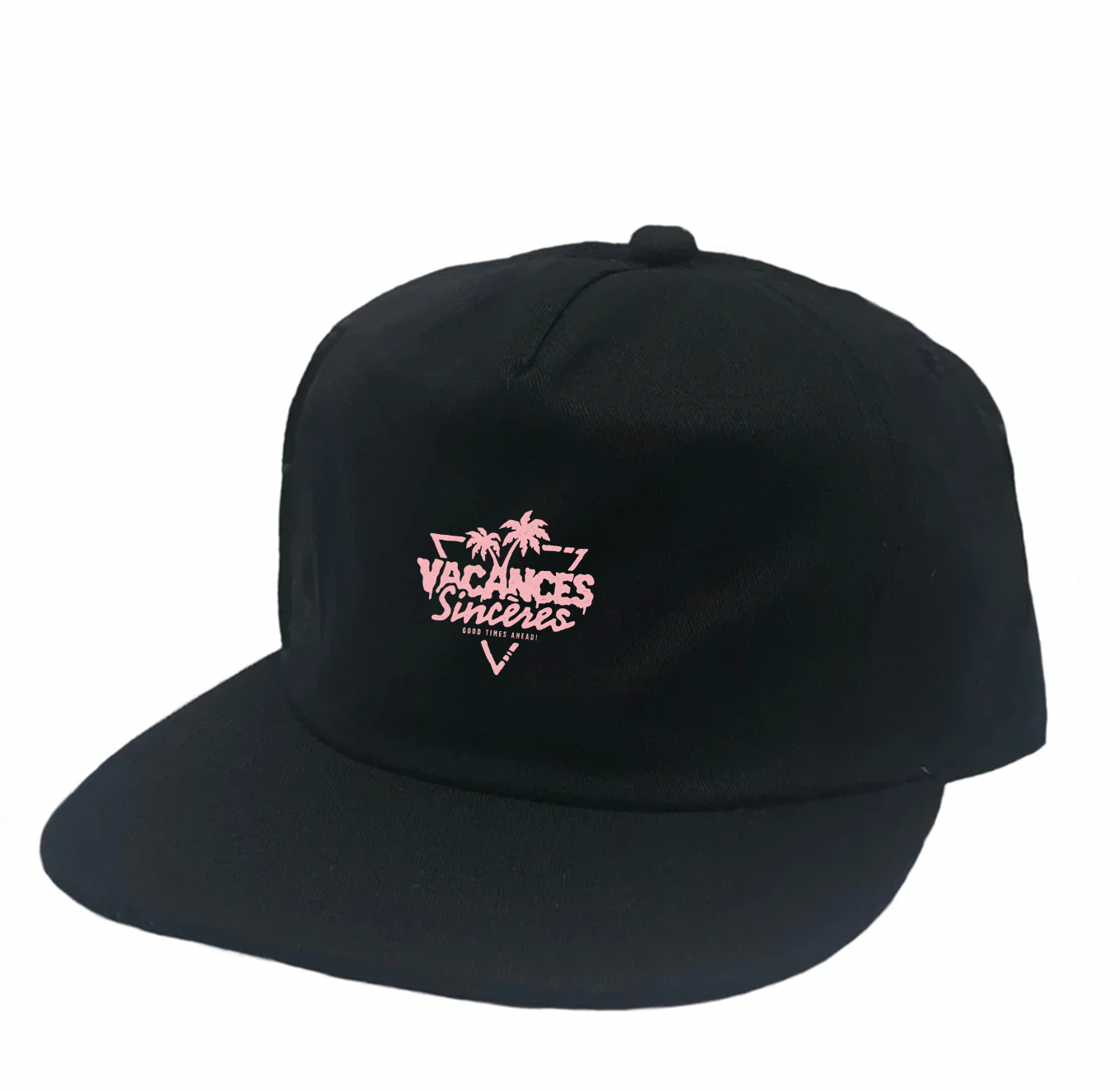Vacances sincères caps Palm logo rose