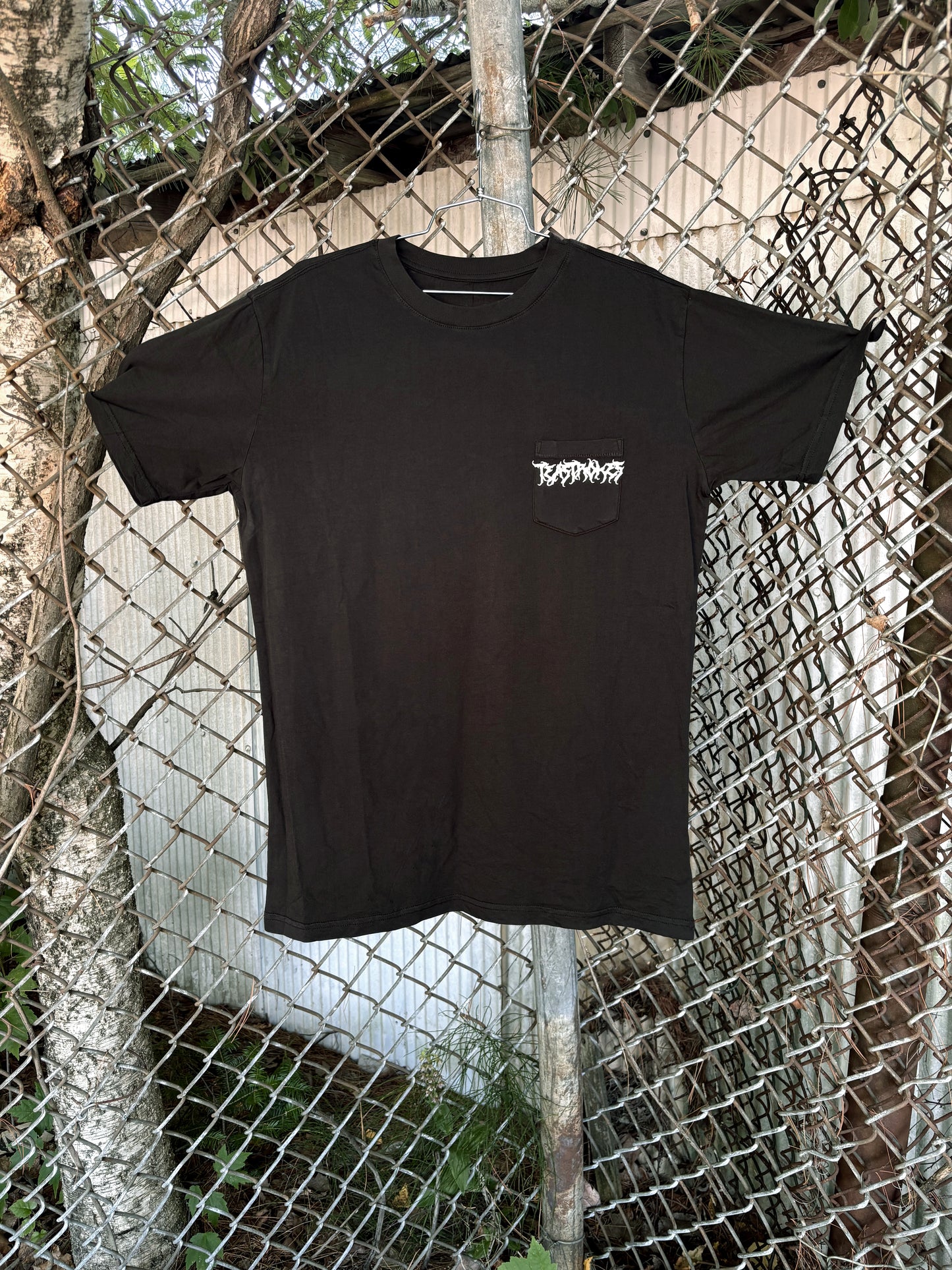 Black Wash Metal Pkt Tee
