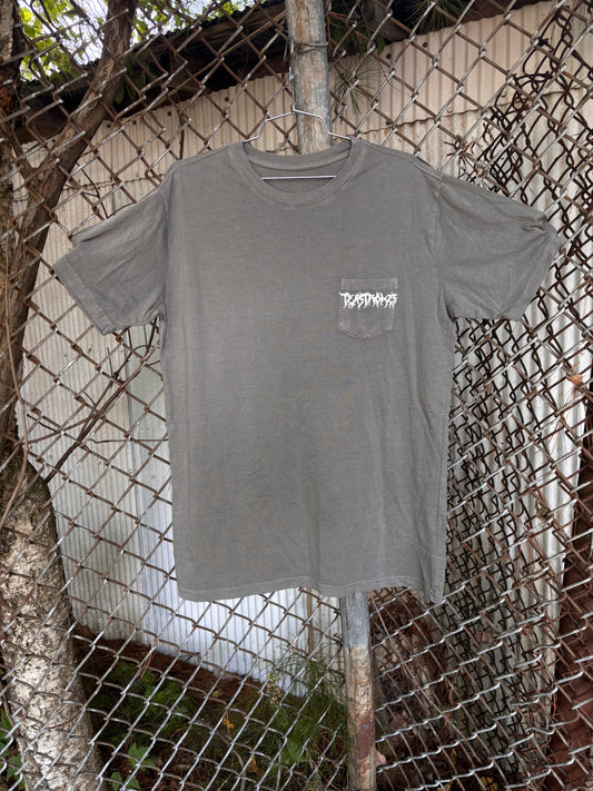 TEA$TROKE$ Wash Grey Pkt Tee