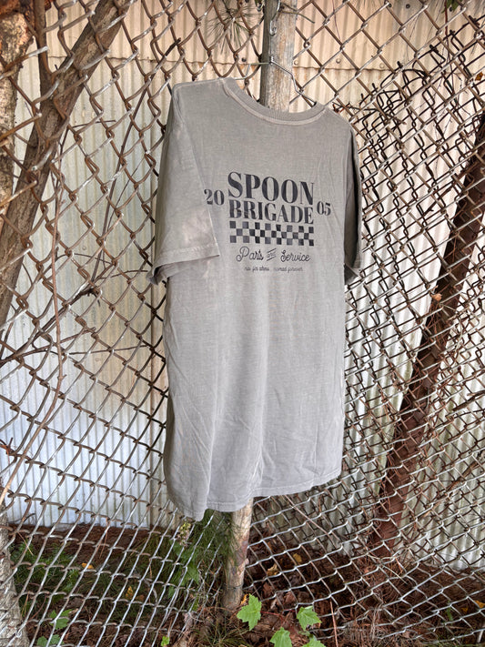 Moto Parts Grey Wash Tee