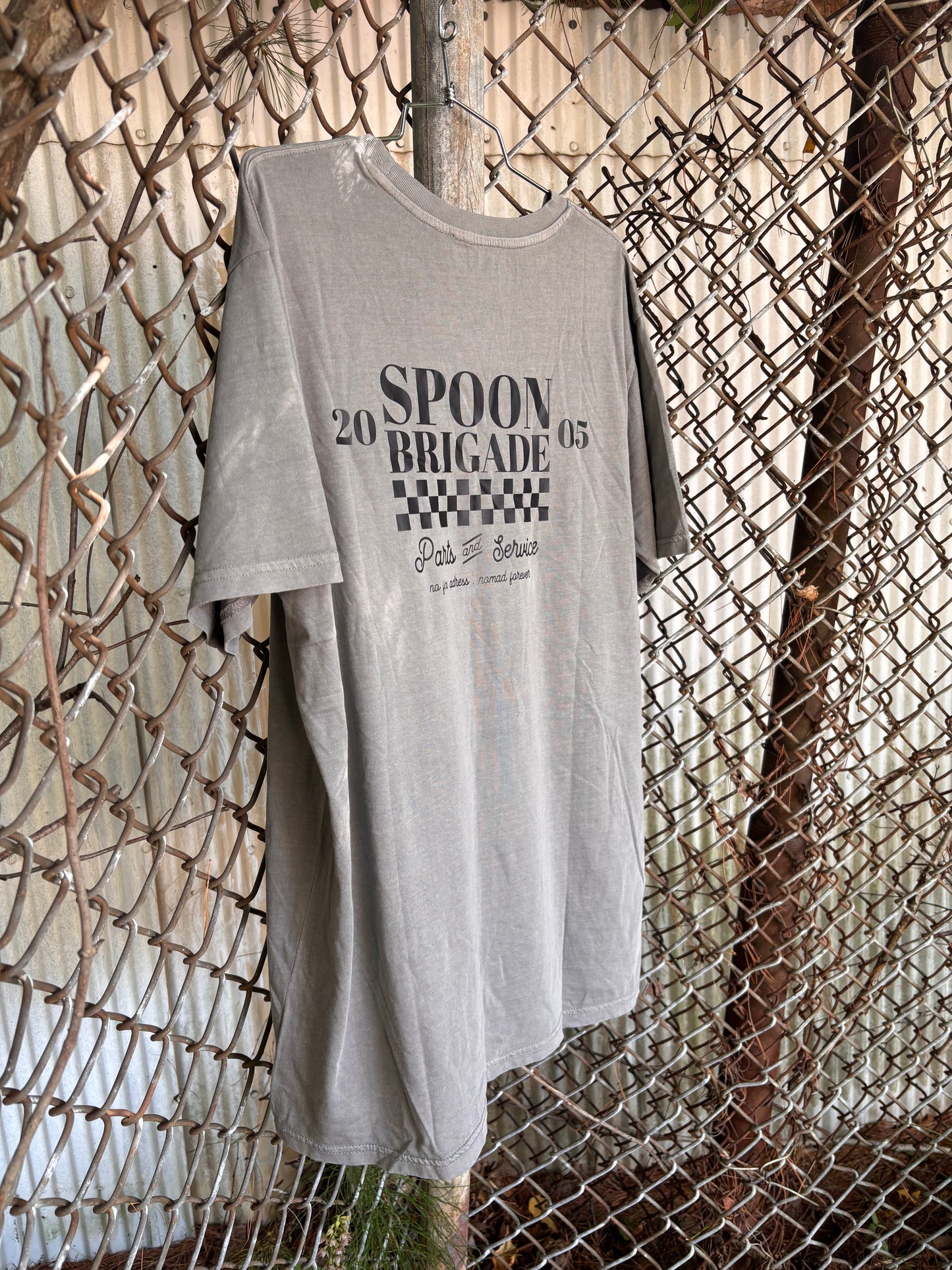Moto Parts Grey Wash Tee