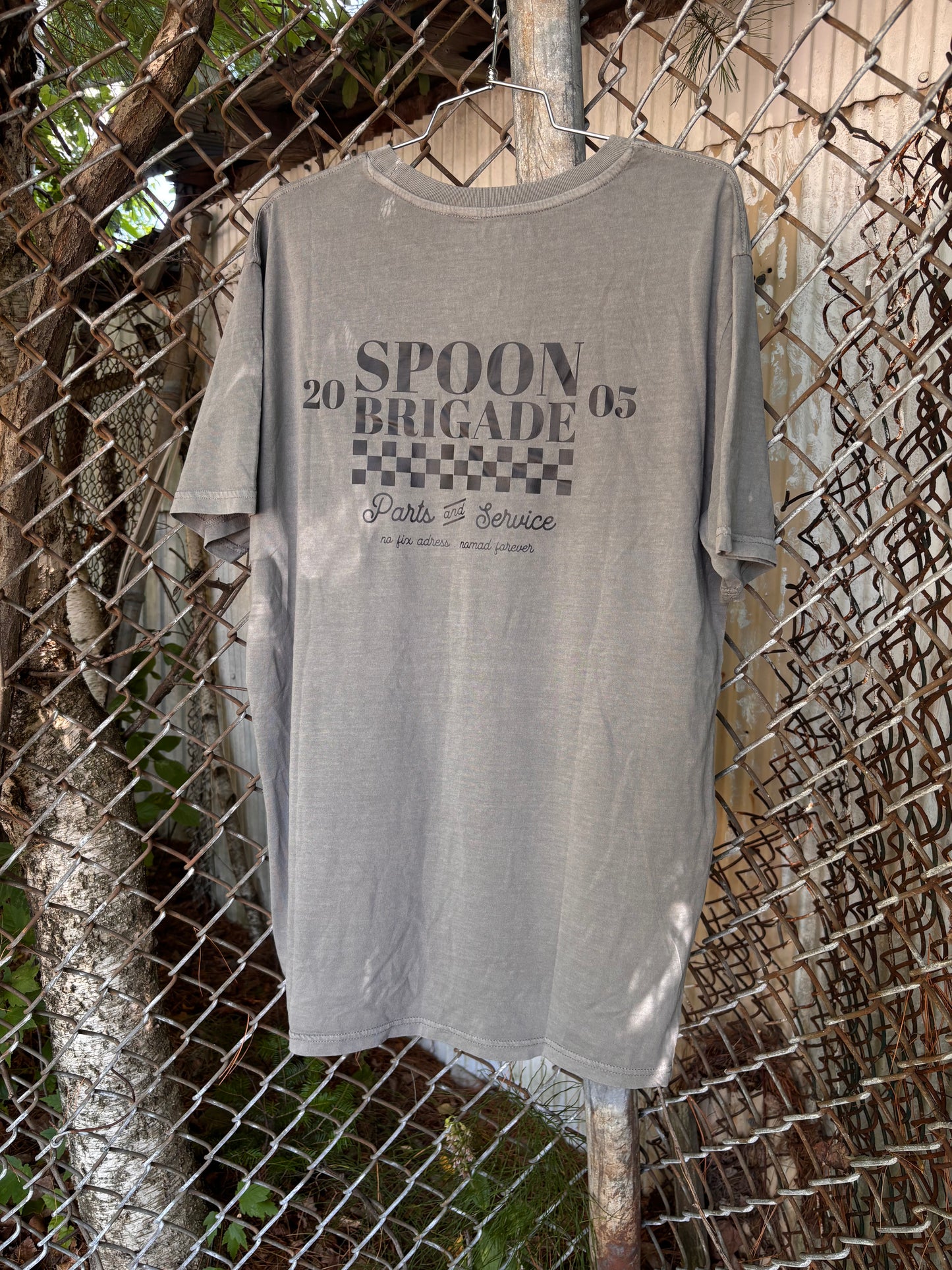 Moto Parts Grey Wash Tee