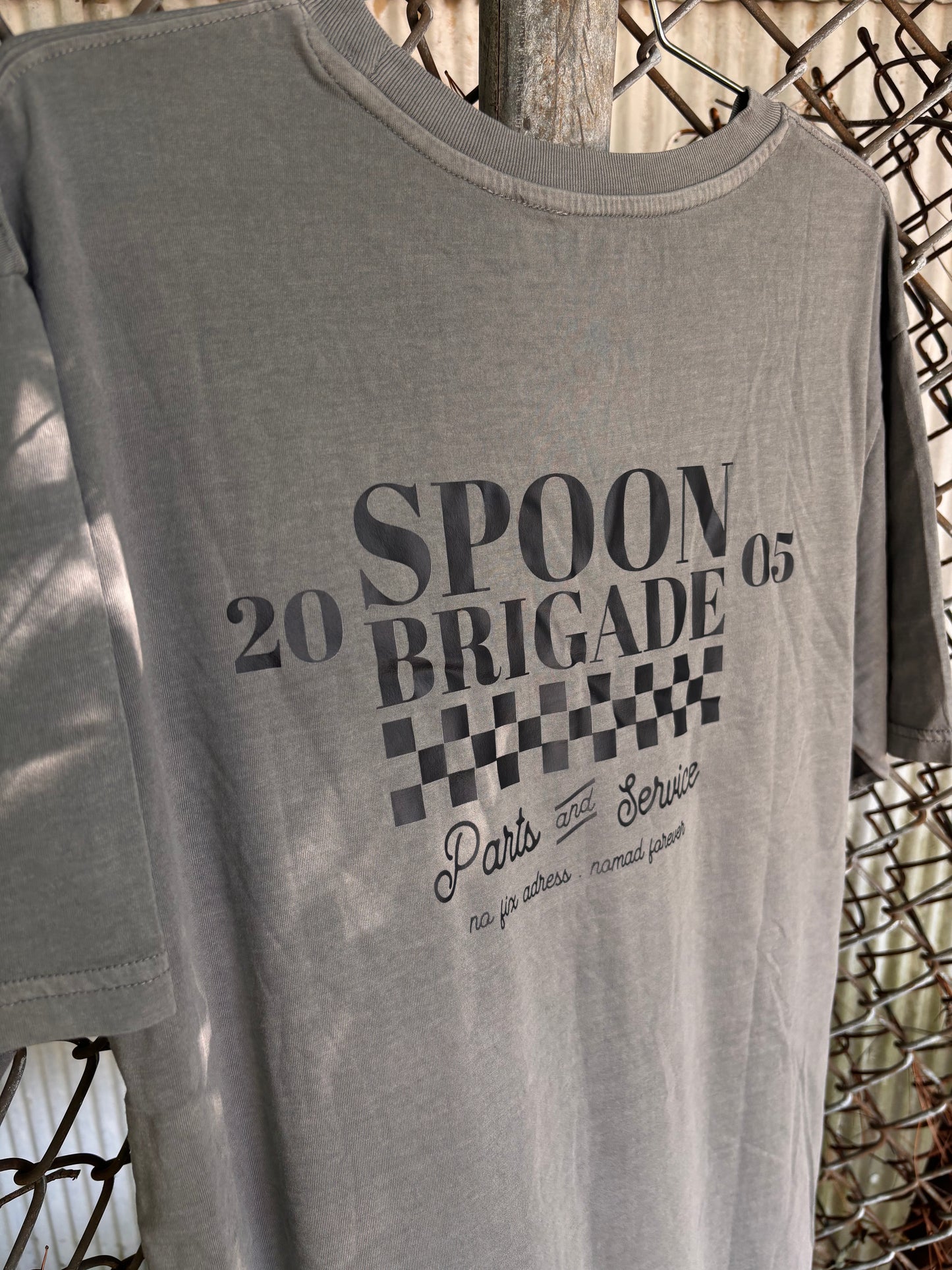 Moto Parts Grey Wash Tee