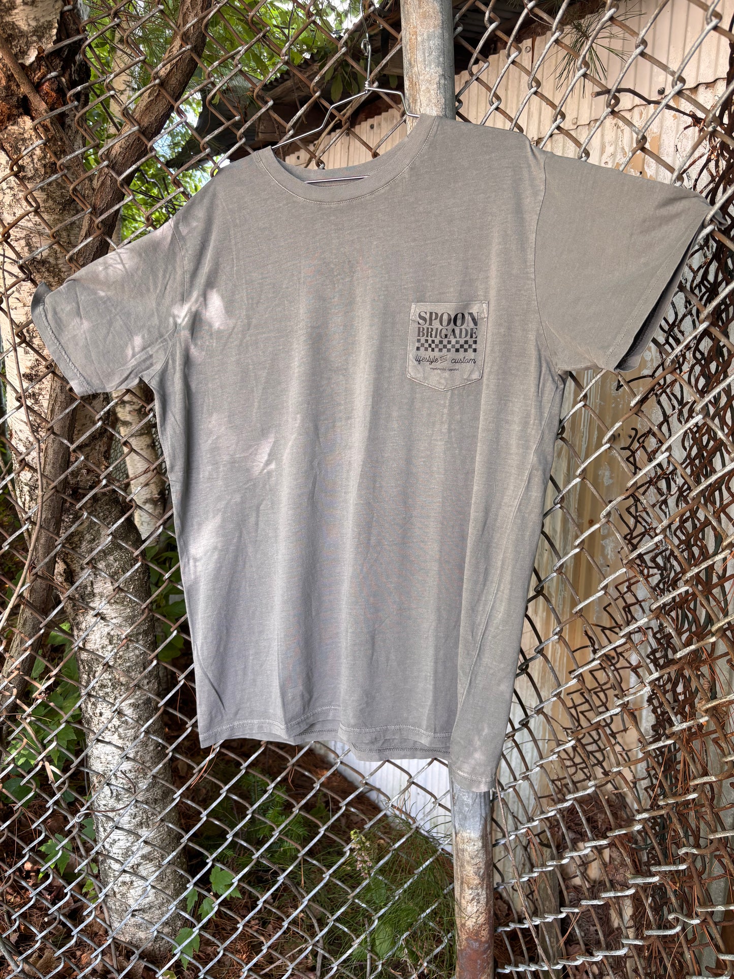Moto Parts Grey Wash Tee