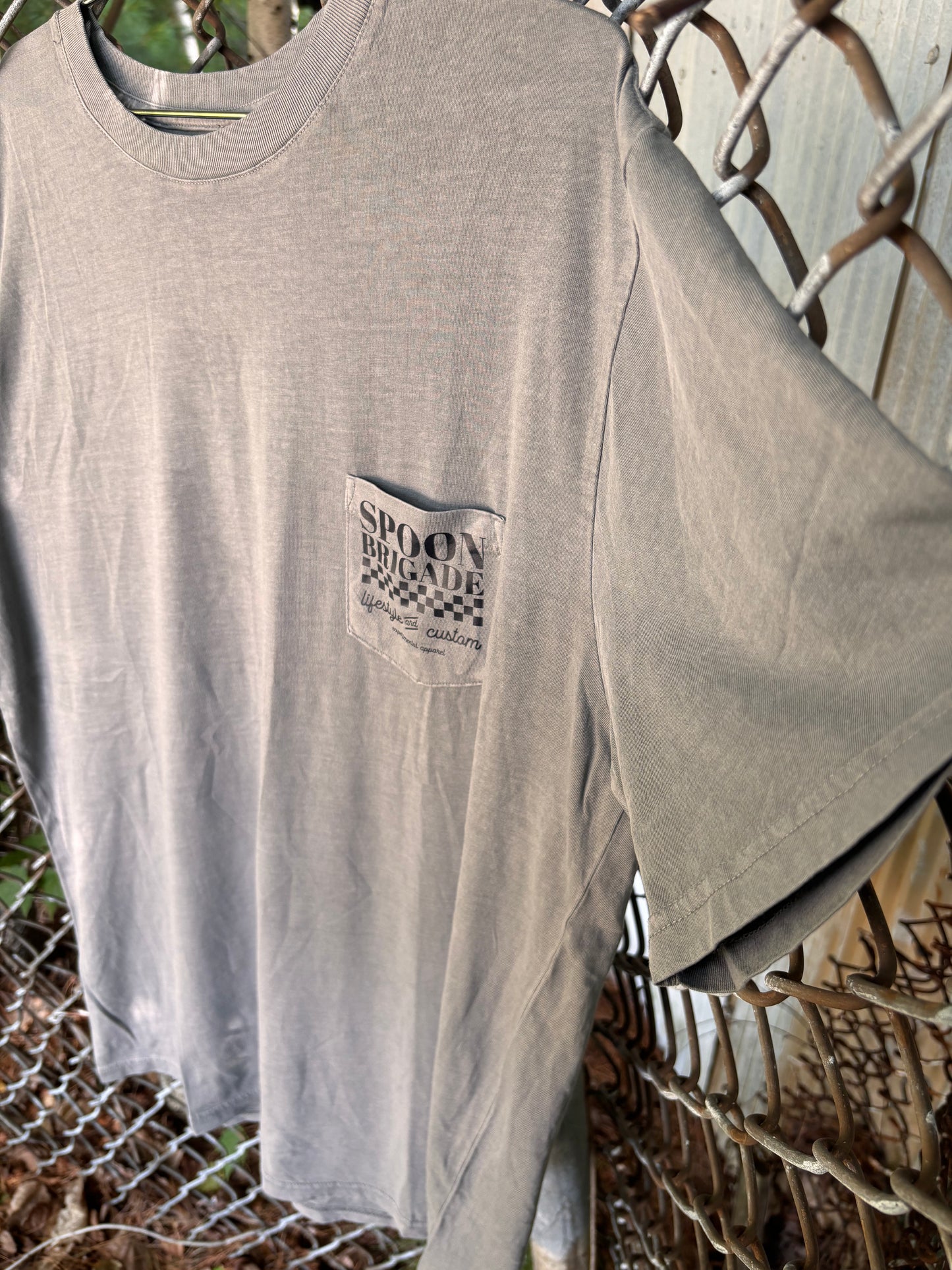 Moto Parts Grey Wash Tee