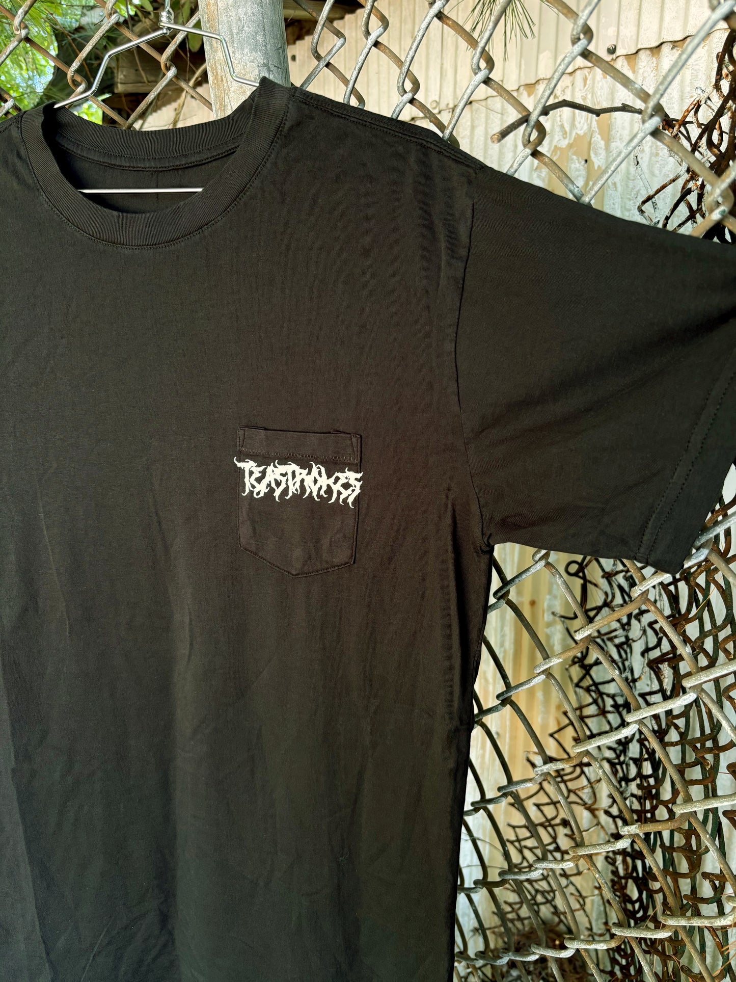 Black Wash Metal Pkt Tee