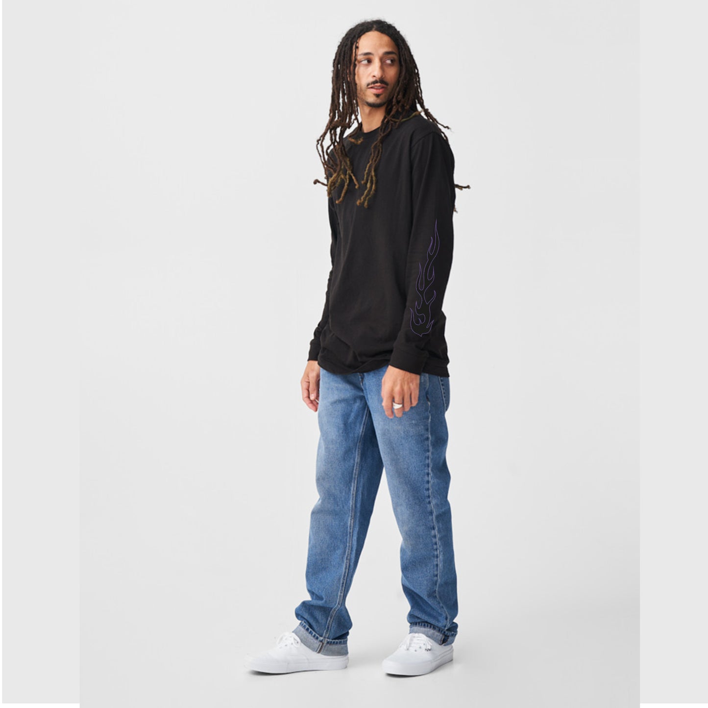 Full Chrome design - Coton LS tee - Black