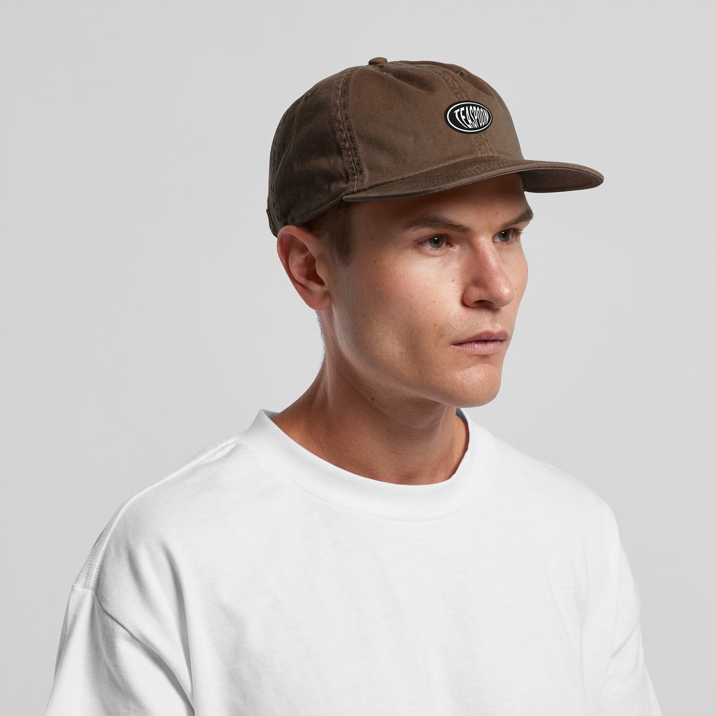 Elipse logo broderie - Vintage Fabric cap - Faded Chocolate