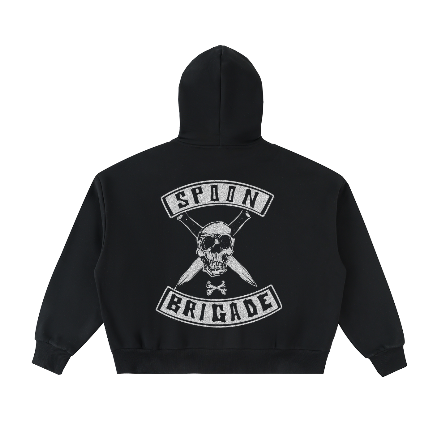 Fleeced Full-Zip Boxy Hoodie