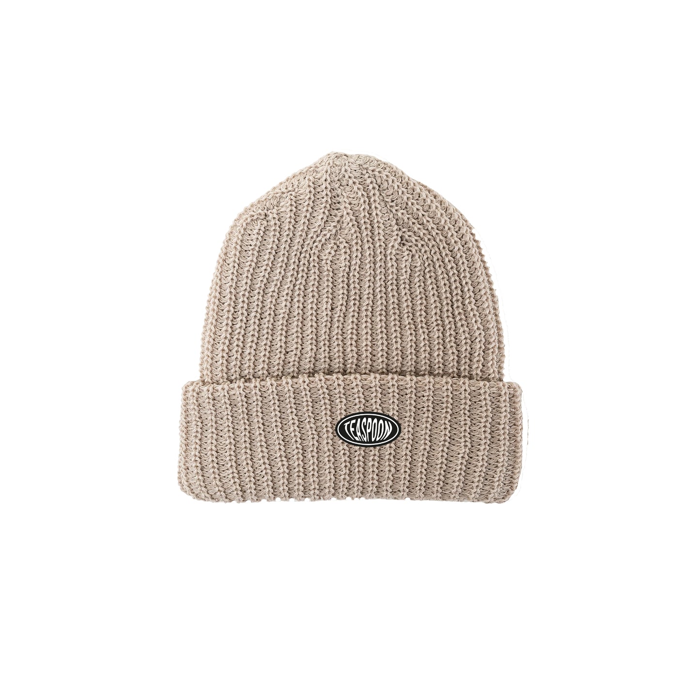 Elipse logo - Chunky Rib - Bone Beanie
