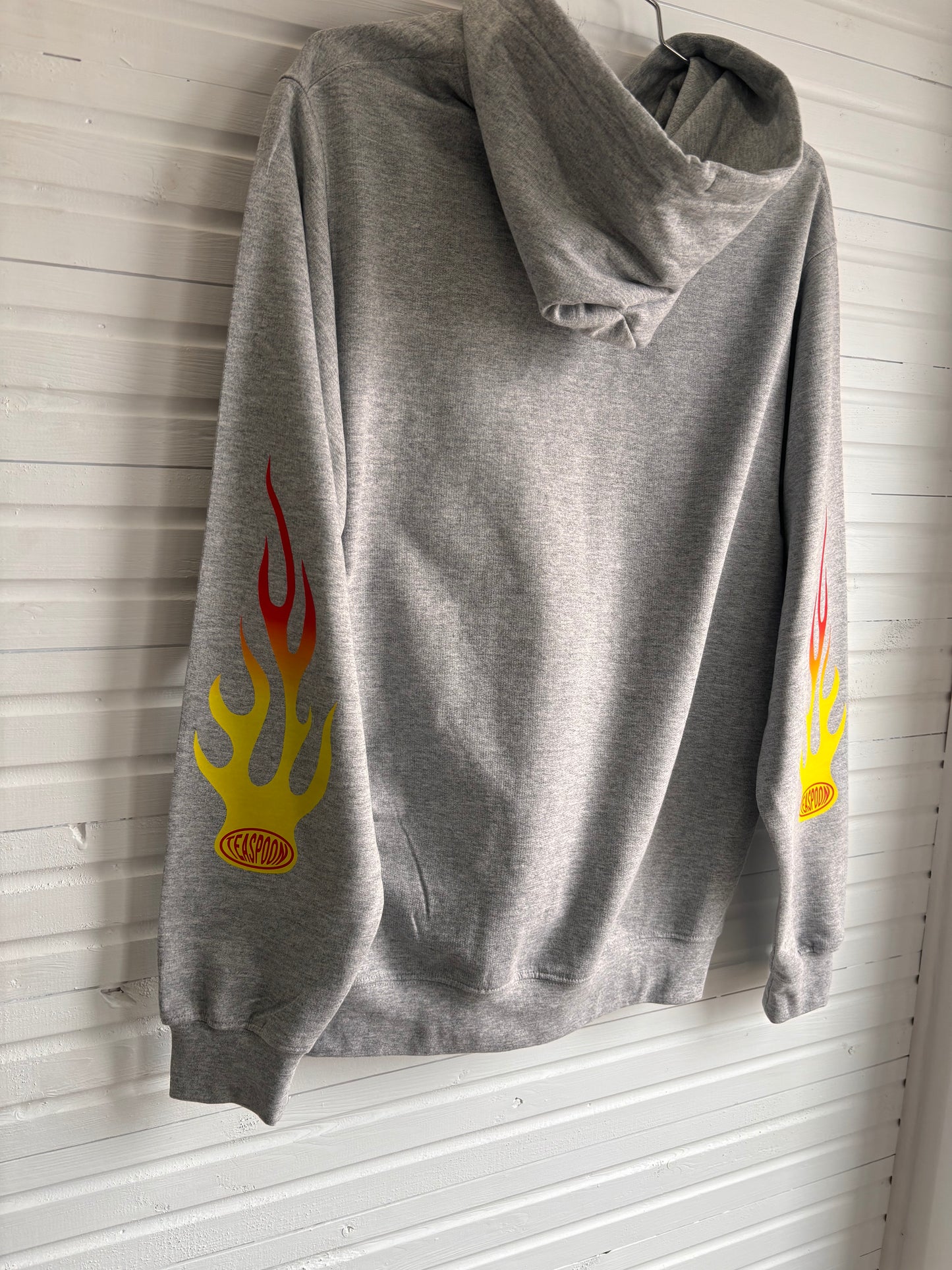 Flamming Elipse [unisex hoody] Htr Grey