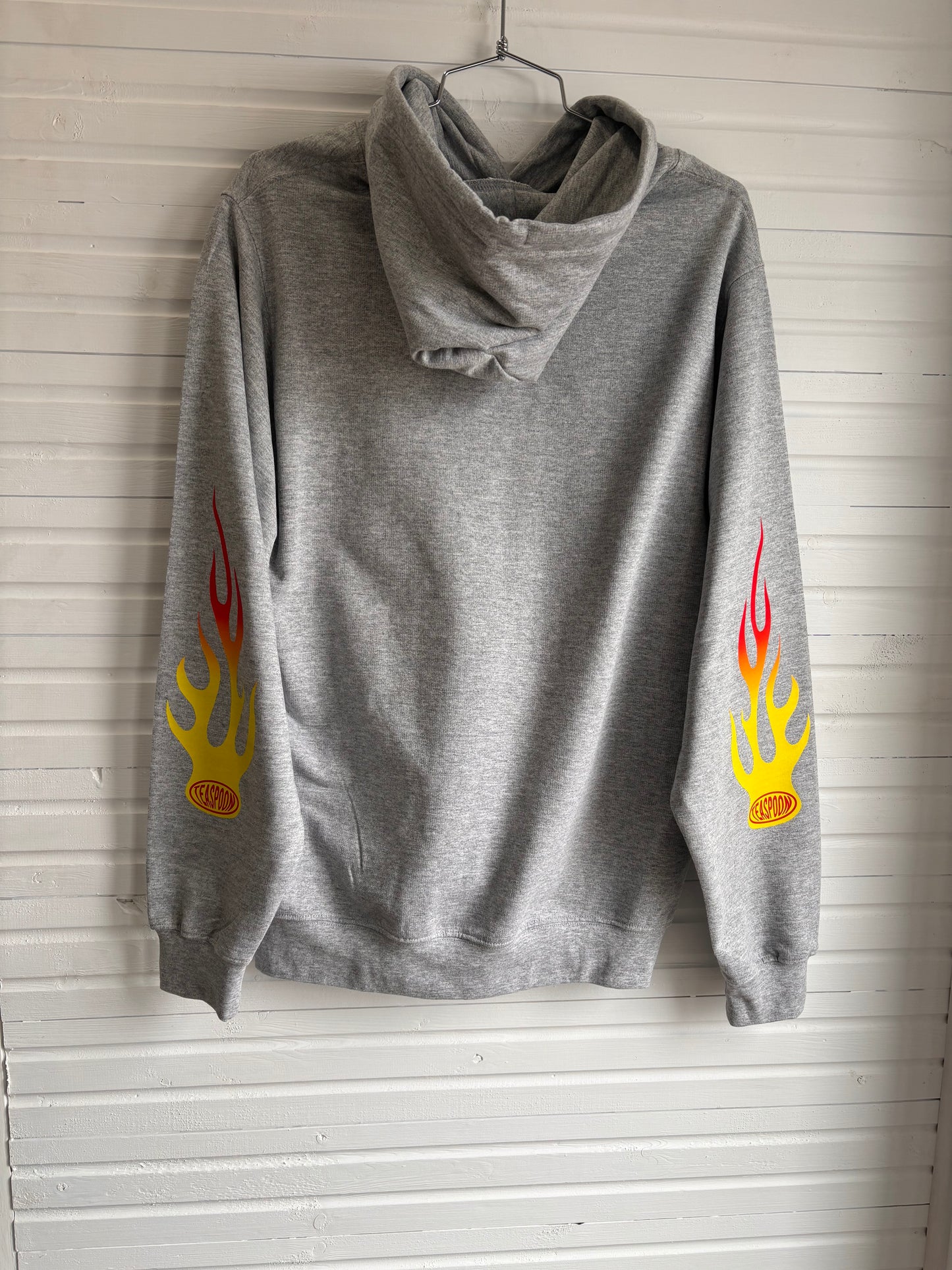 Flamming Elipse [unisex hoody] Htr Grey