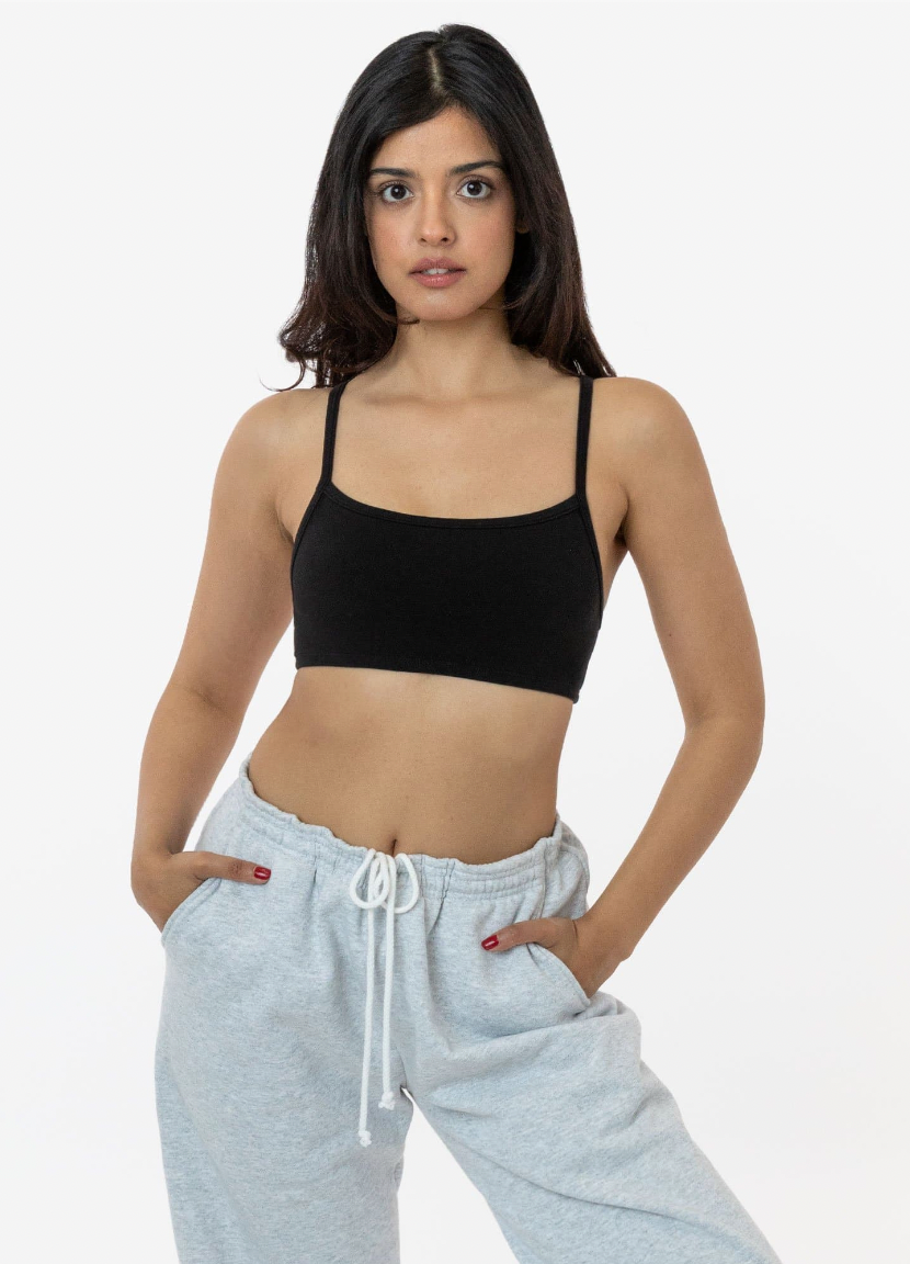 Garment Dye Basic Bralette [ Black ]