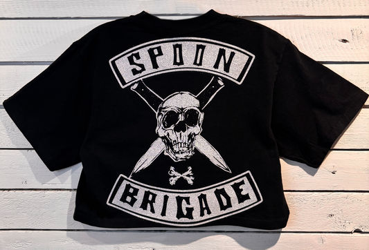 Crop Tee Spoon Brigade Black