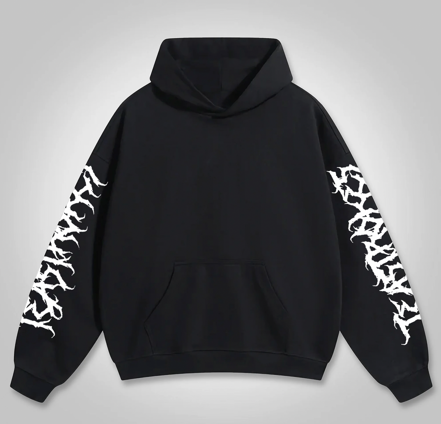 DROP SHOULDER Unisex Hoody White Metal