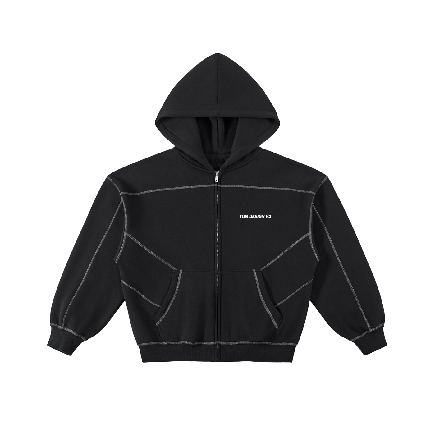 Contrast Boxy Hoodie