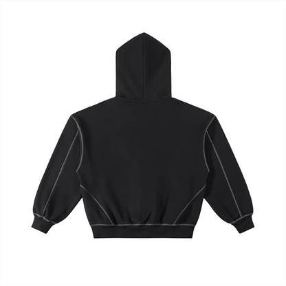 Contrast Boxy Hoodie