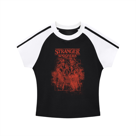 Stranger Contrast Stripes Raglan Sleeve T-Shirt