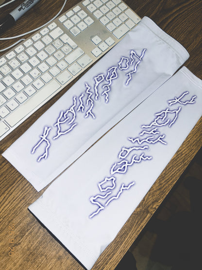 manchettes / sleeves / white / thunder logo