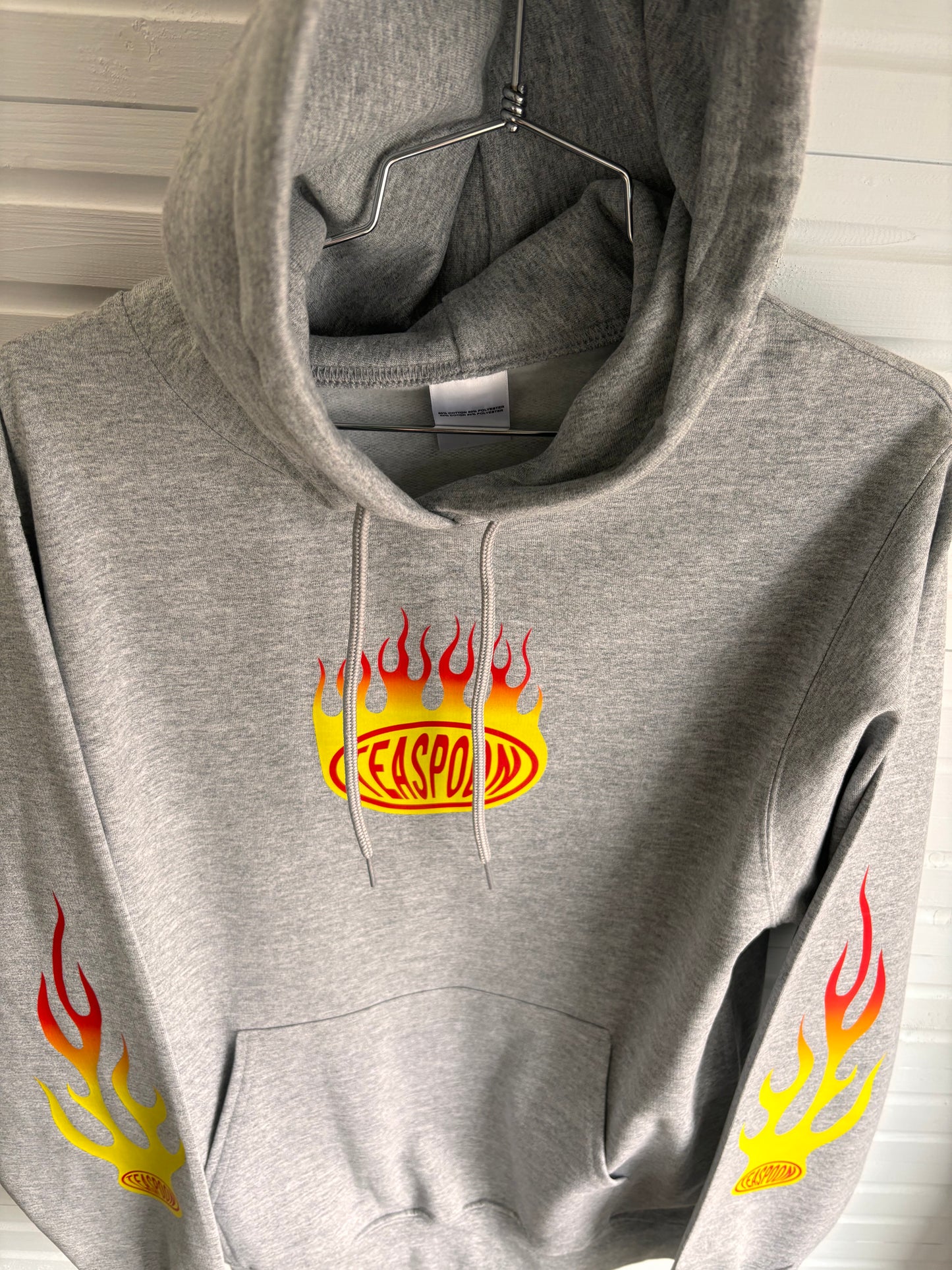 Flamming Elipse [unisex hoody] Htr Grey