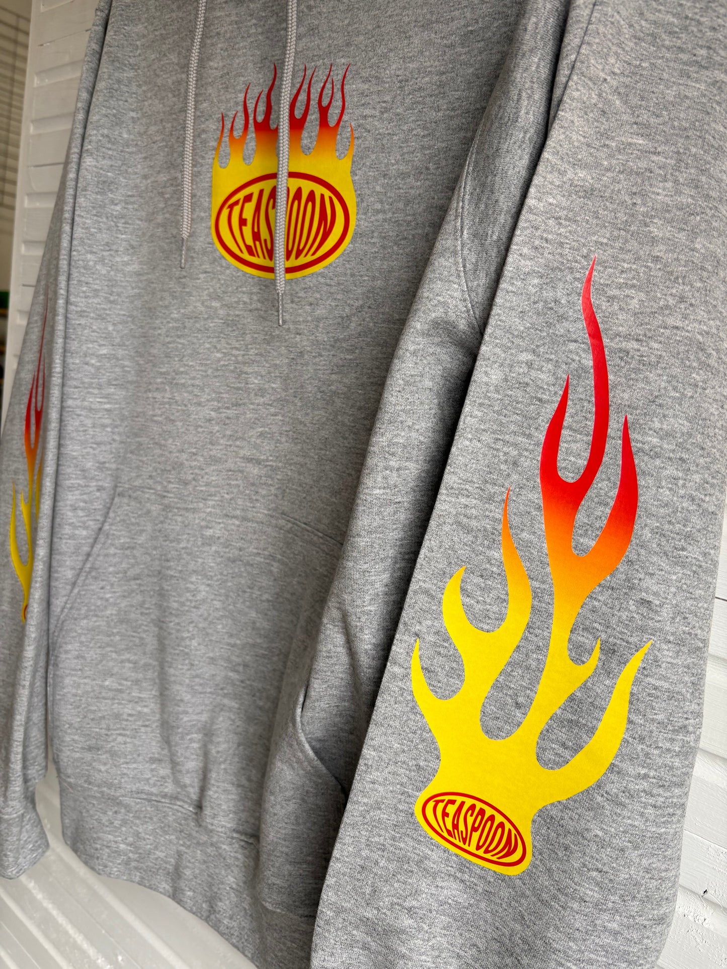 Flamming Elipse [unisex hoody] Htr Grey