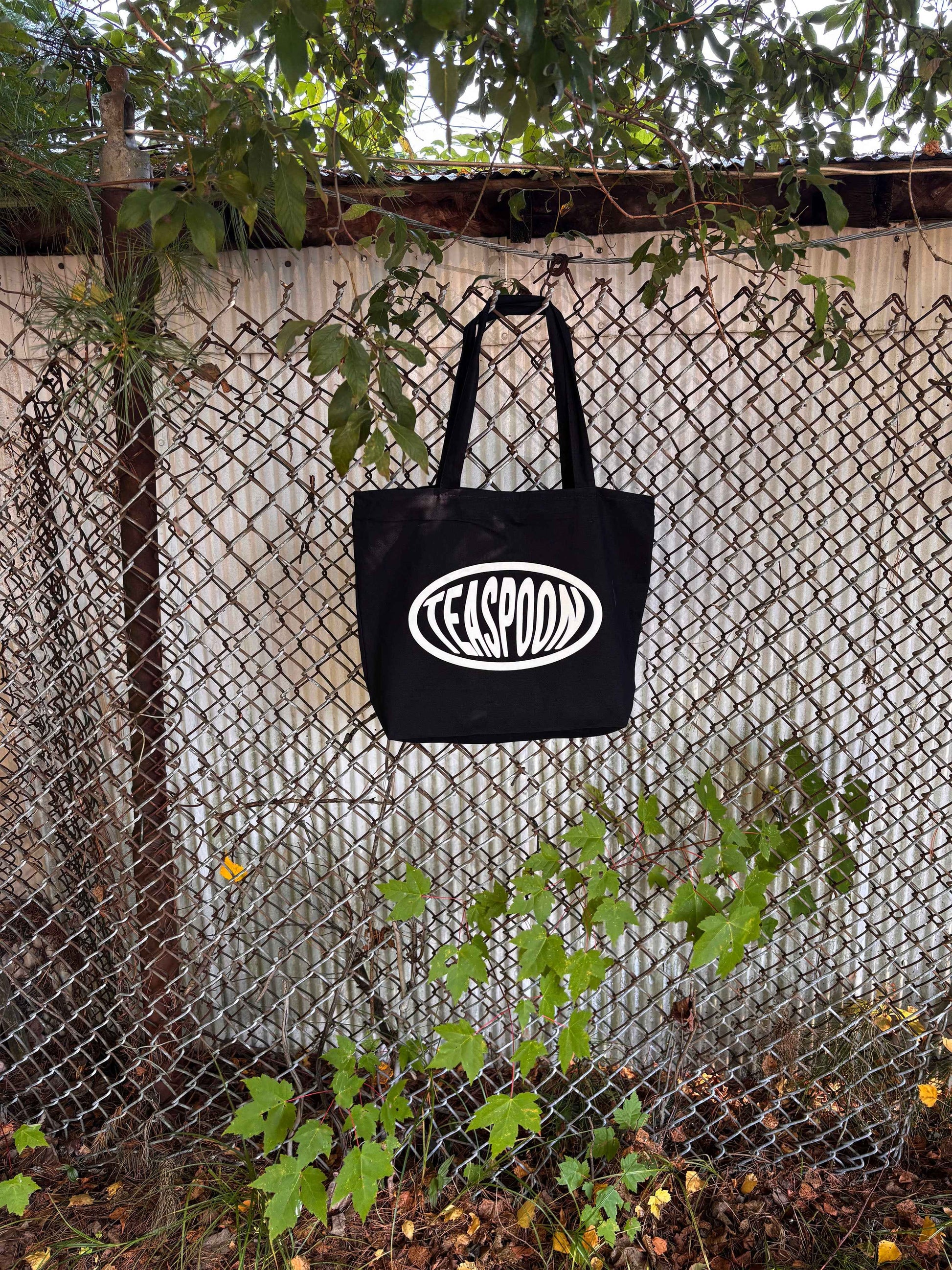 Zip Black Tote Bag