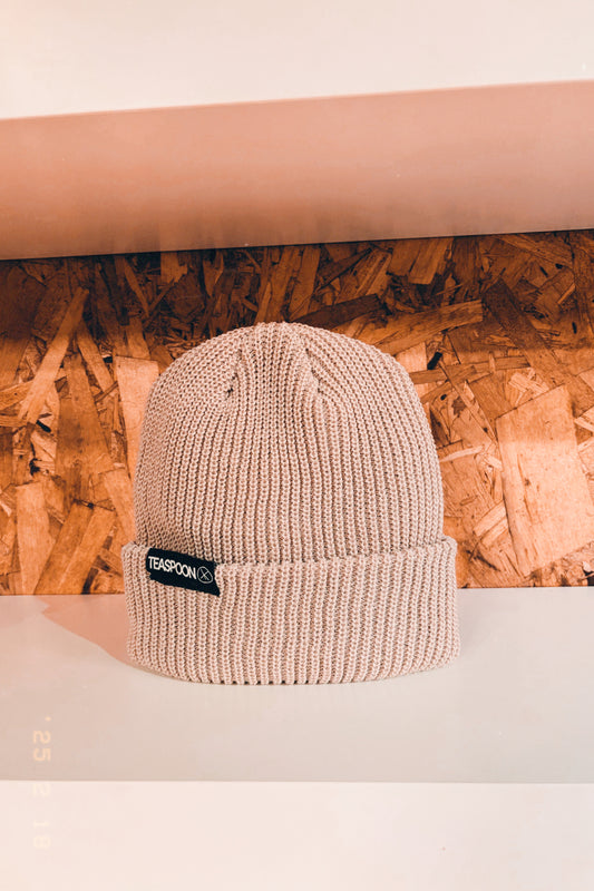 Loop Label beanie - Regular Rib - Ivory