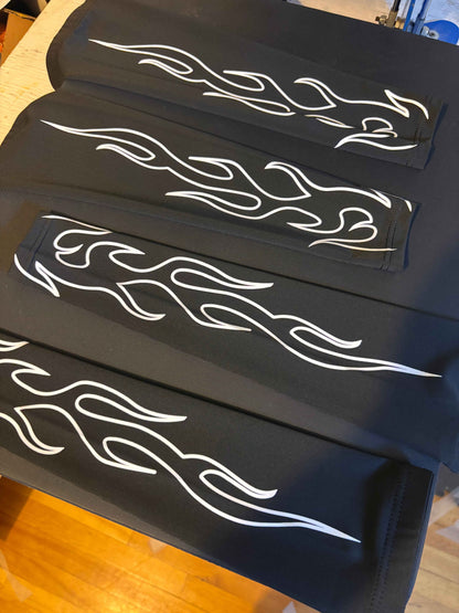manchettes / sleeves / black / Flammes