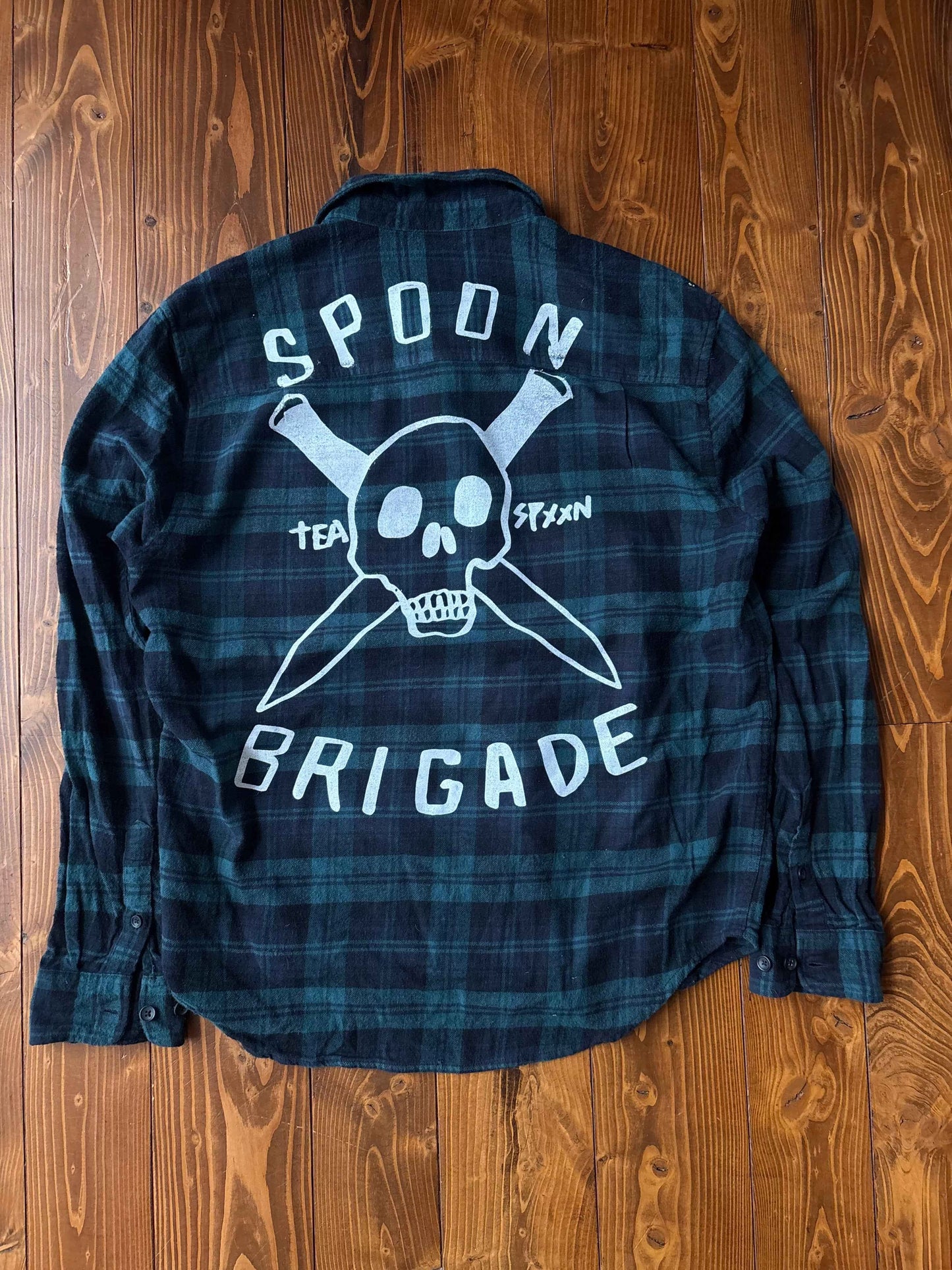 CHEMISE  RECYCLÉE-UPCYCLED  MARINE+VERT