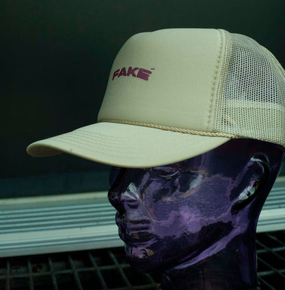 Casquette Foamy Truck Fake AF Beige