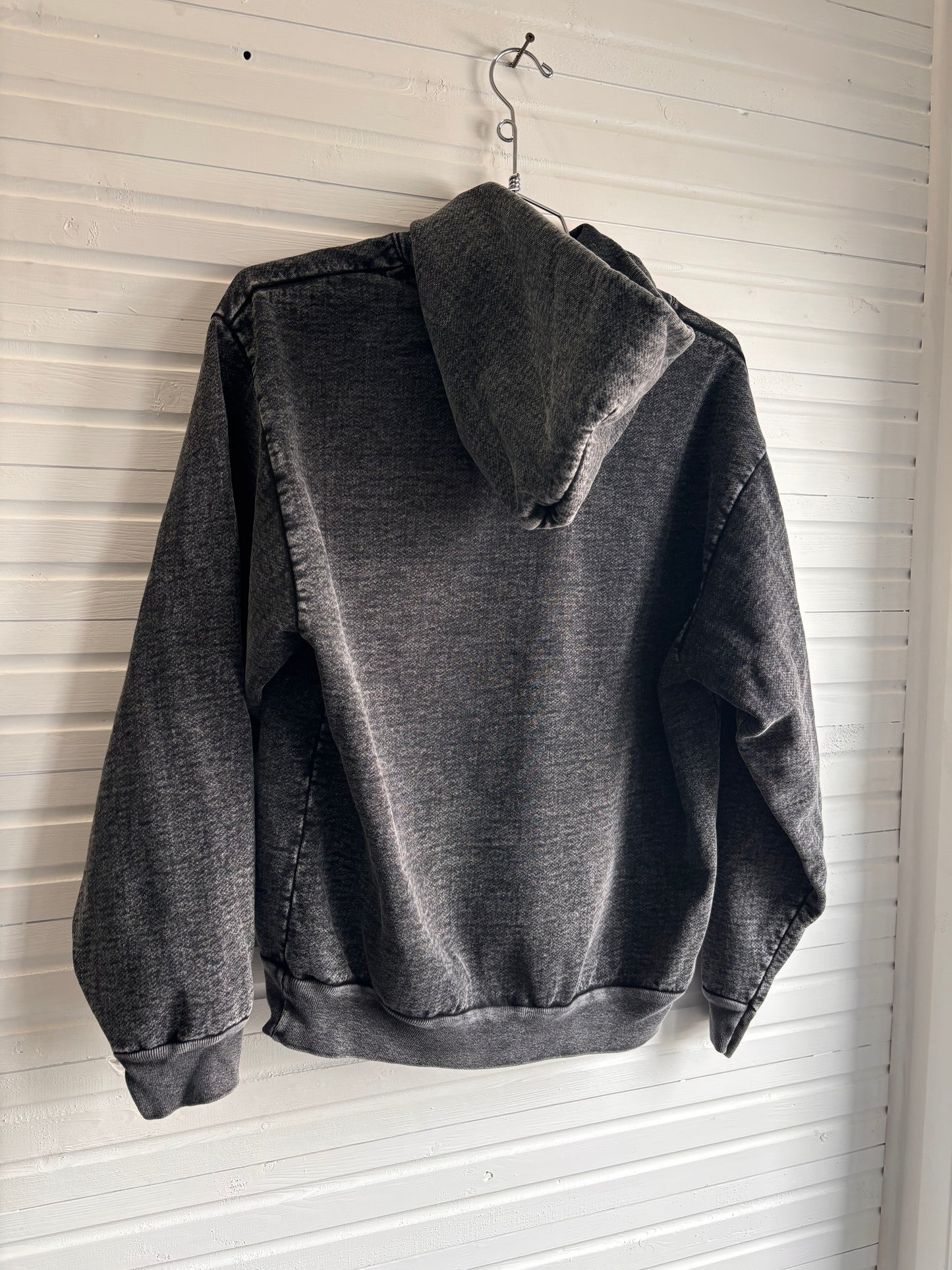 Loose Fit Hoody Elipse Patch [ Mineral Washed ] Carbon Black