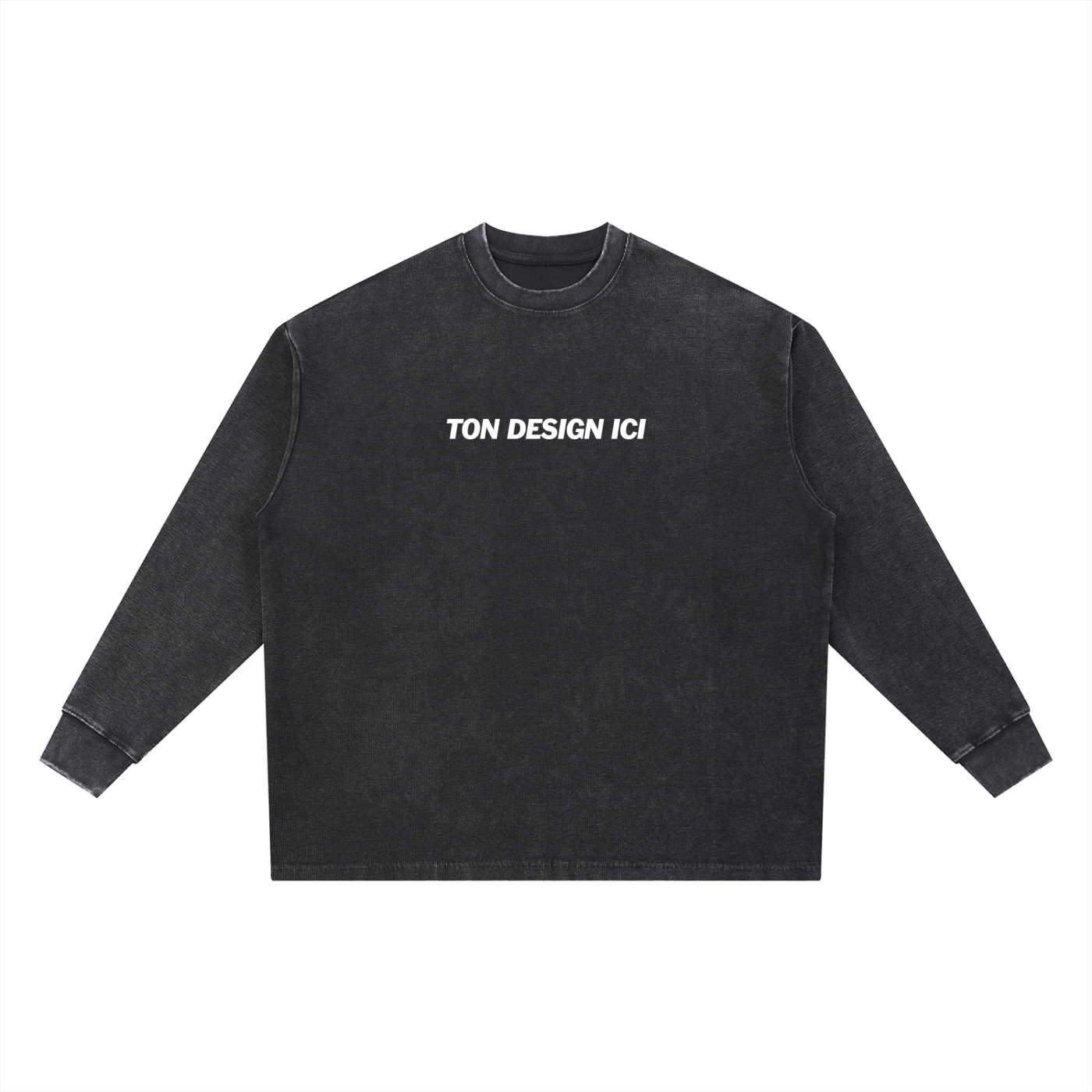 Mineral Wash Thermal Oversized T-Shirt