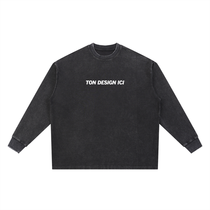 Mineral Wash Thermal Oversized T-Shirt