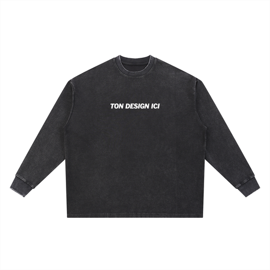 Mineral Wash Thermal Oversized T-Shirt
