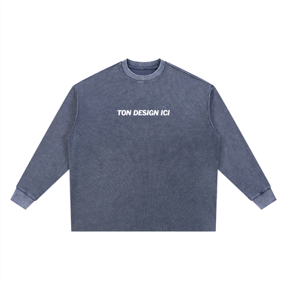 Mineral Wash Thermal Oversized T-Shirt