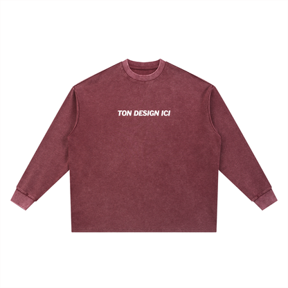 Mineral Wash Thermal Oversized T-Shirt