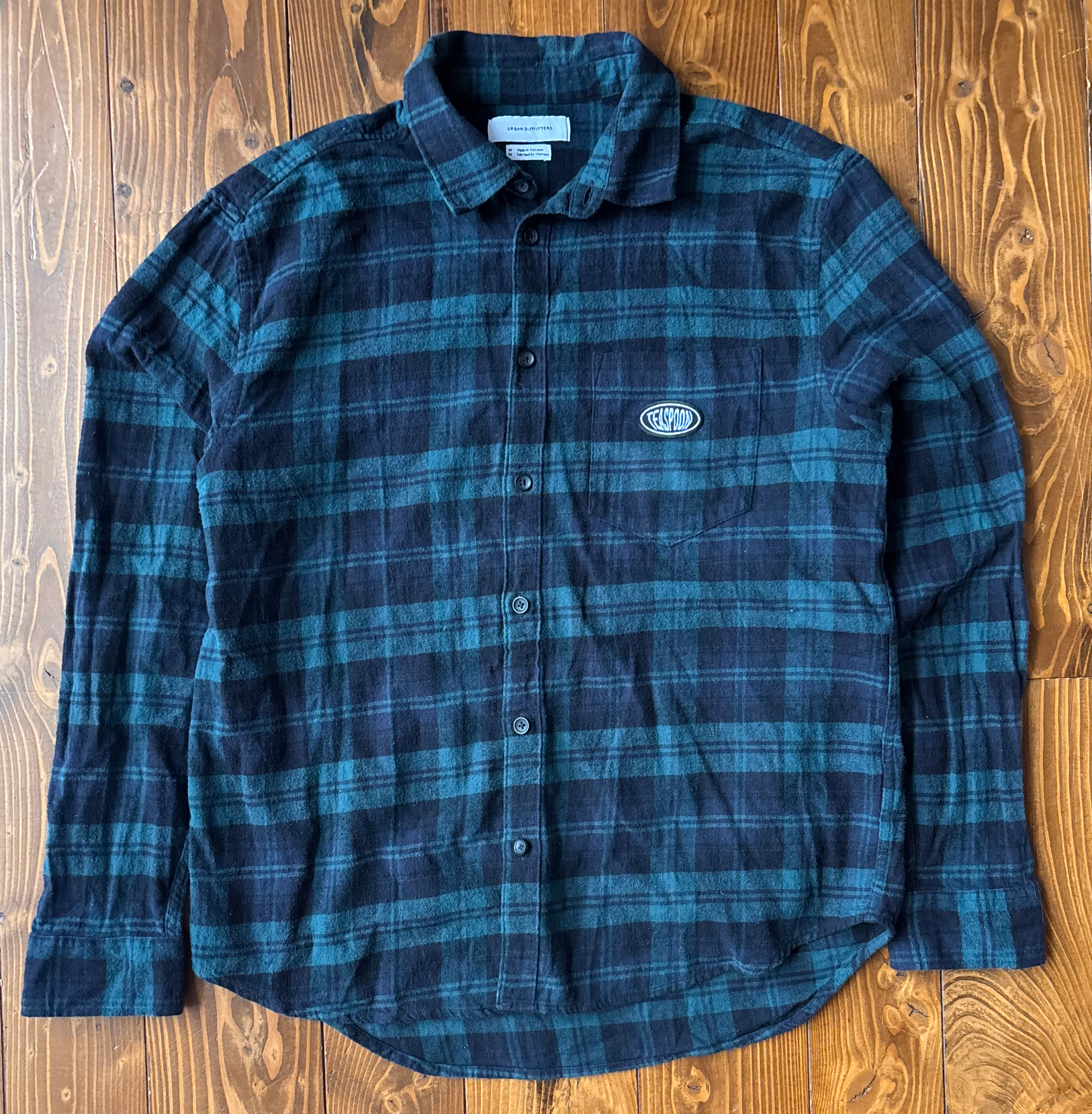 CHEMISE  RECYCLÉE-UPCYCLED  MARINE+VERT