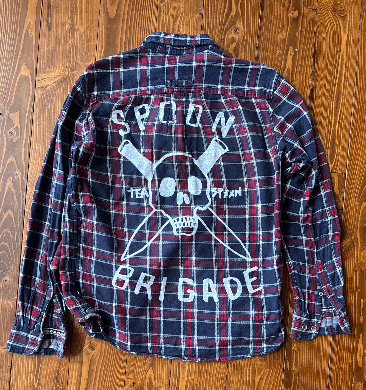 CHEMISE  RECYCLÉE-UPCYCLED  Rouge+Navy