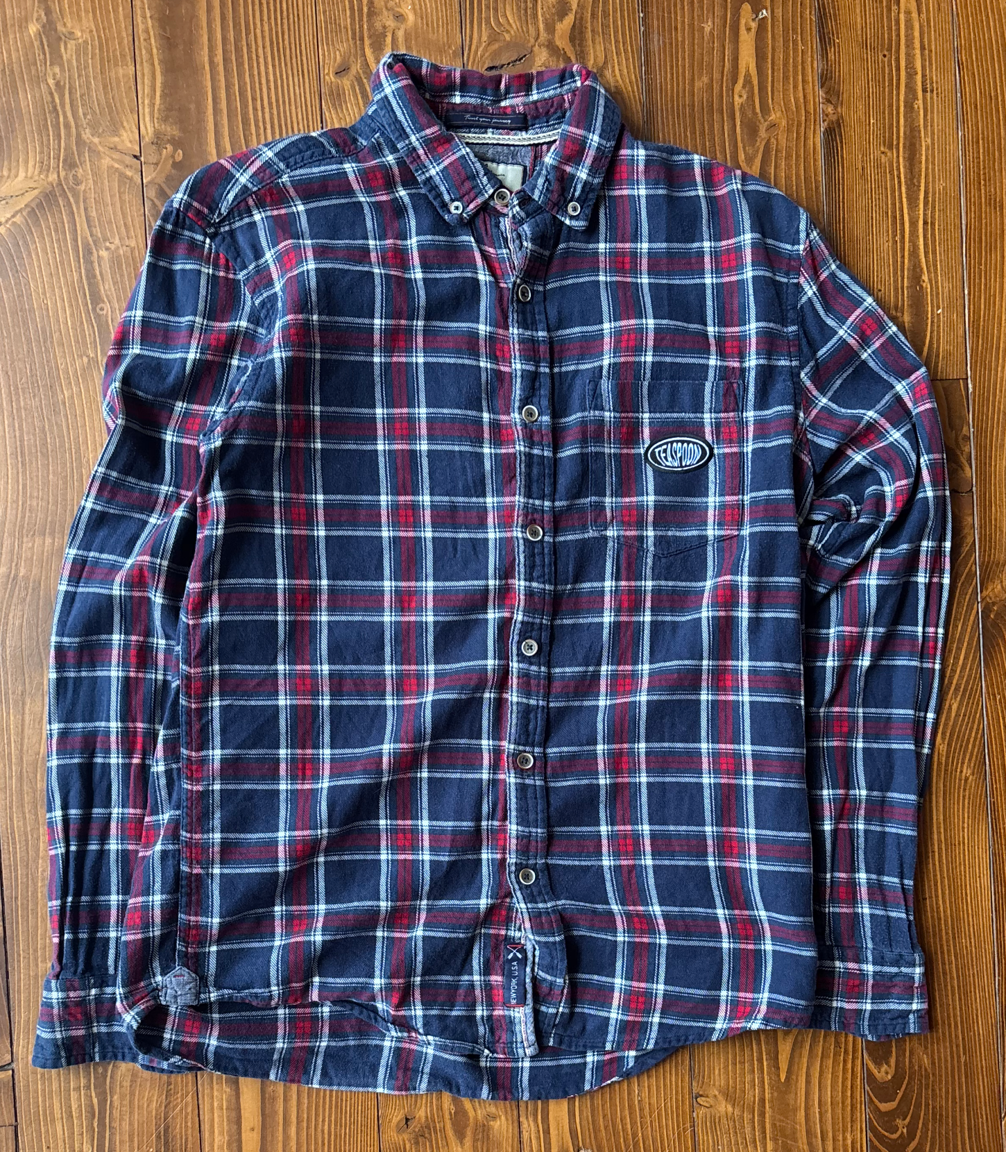 CHEMISE  RECYCLÉE-UPCYCLED  Rouge+Navy