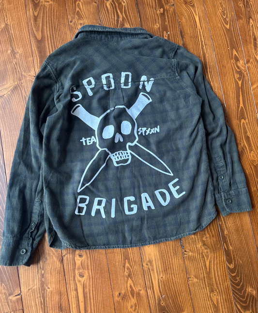 CHEMISE  RECYCLÉE-UPCYCLED Olive