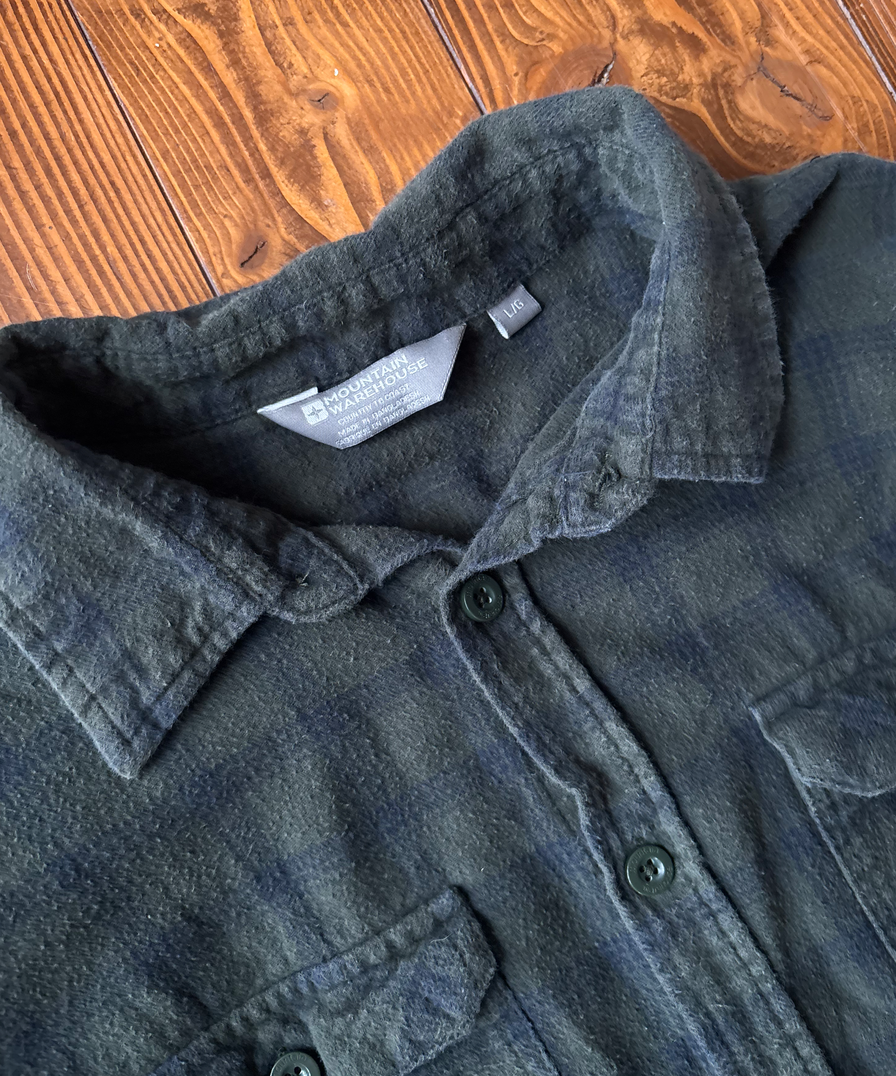 CHEMISE  RECYCLÉE-UPCYCLED Olive