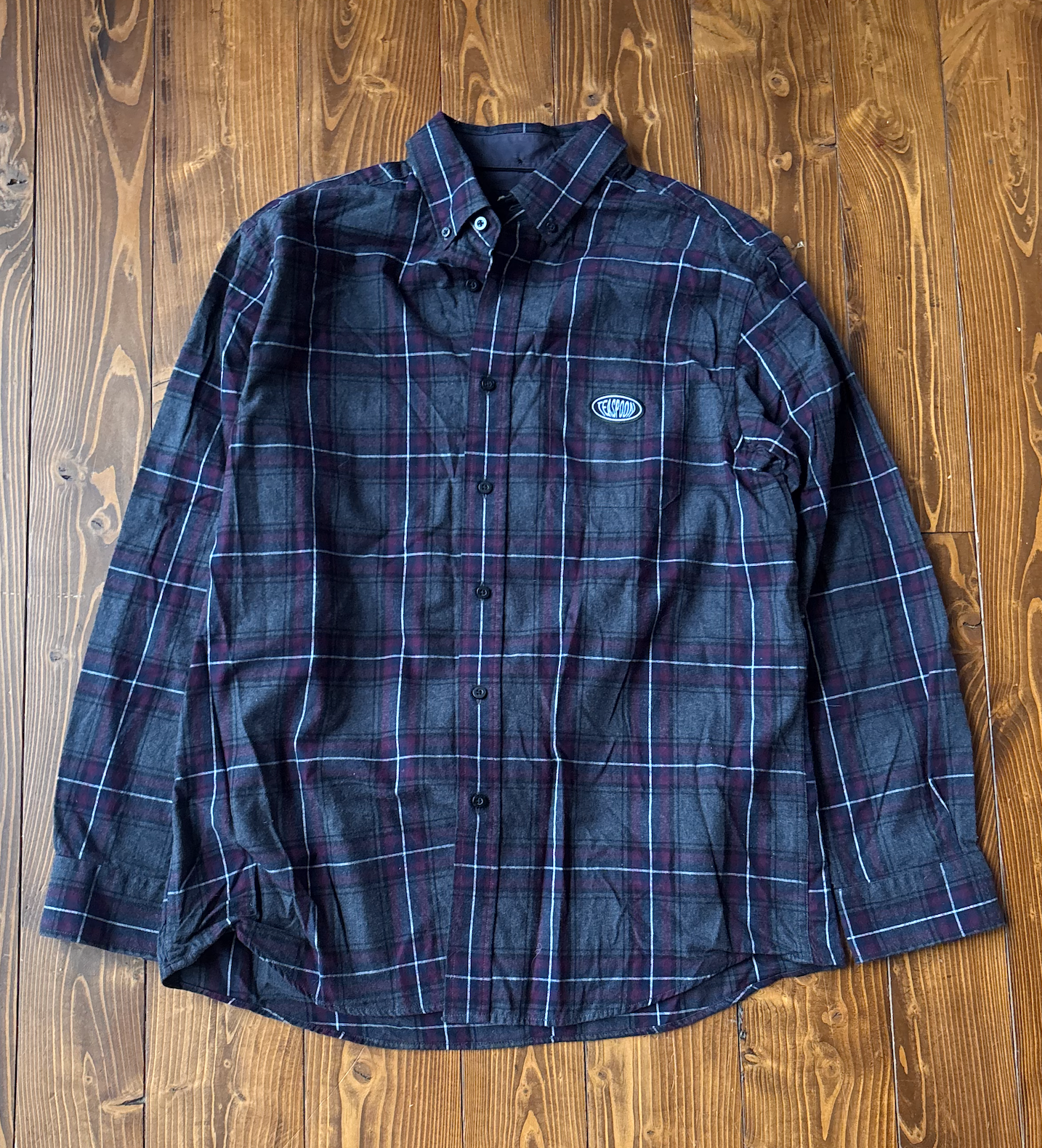 CHEMISE  RECYCLÉE-UPCYCLED Mauve-Gris