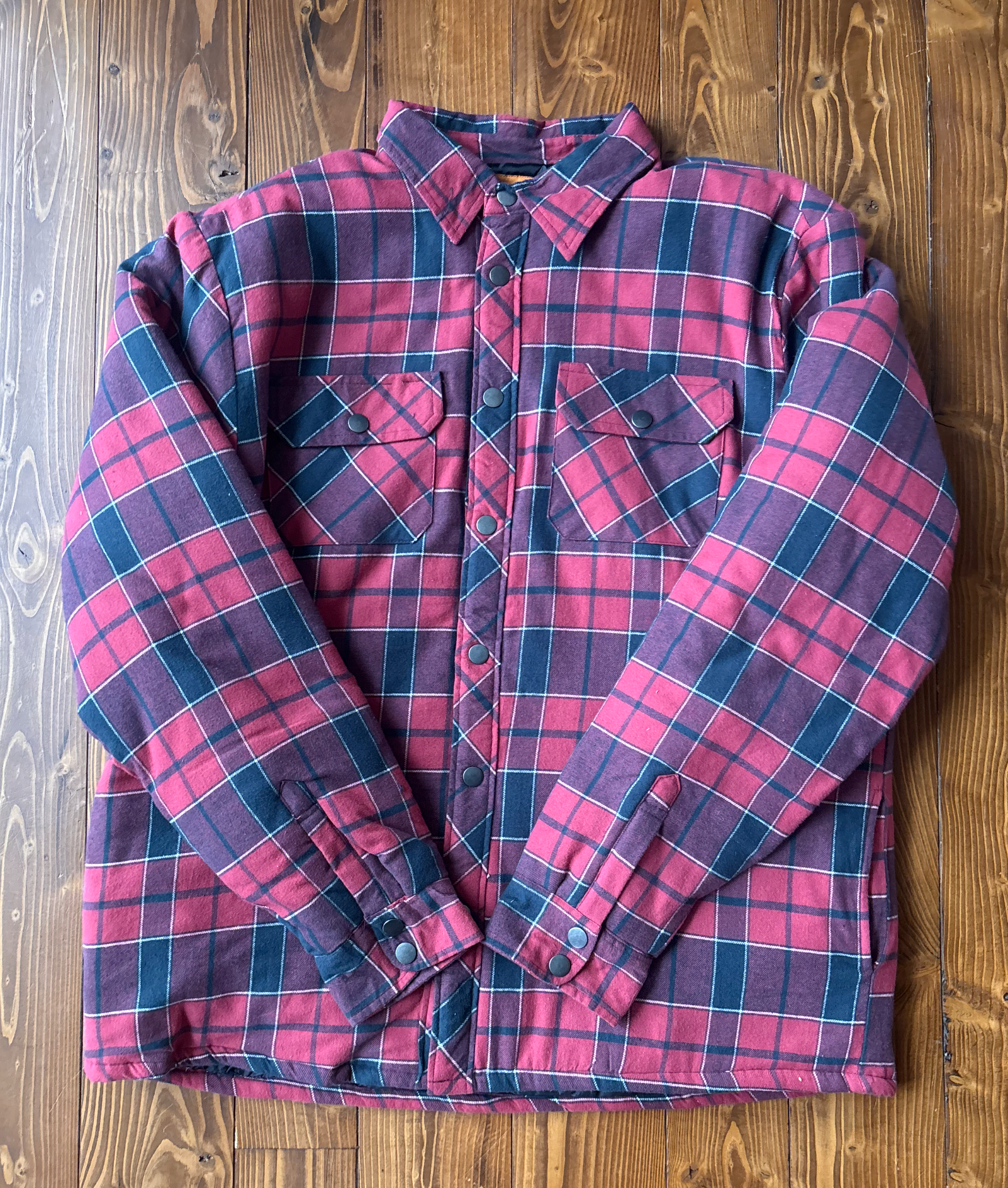 CHEMISE DOUBLÉE rouge faded