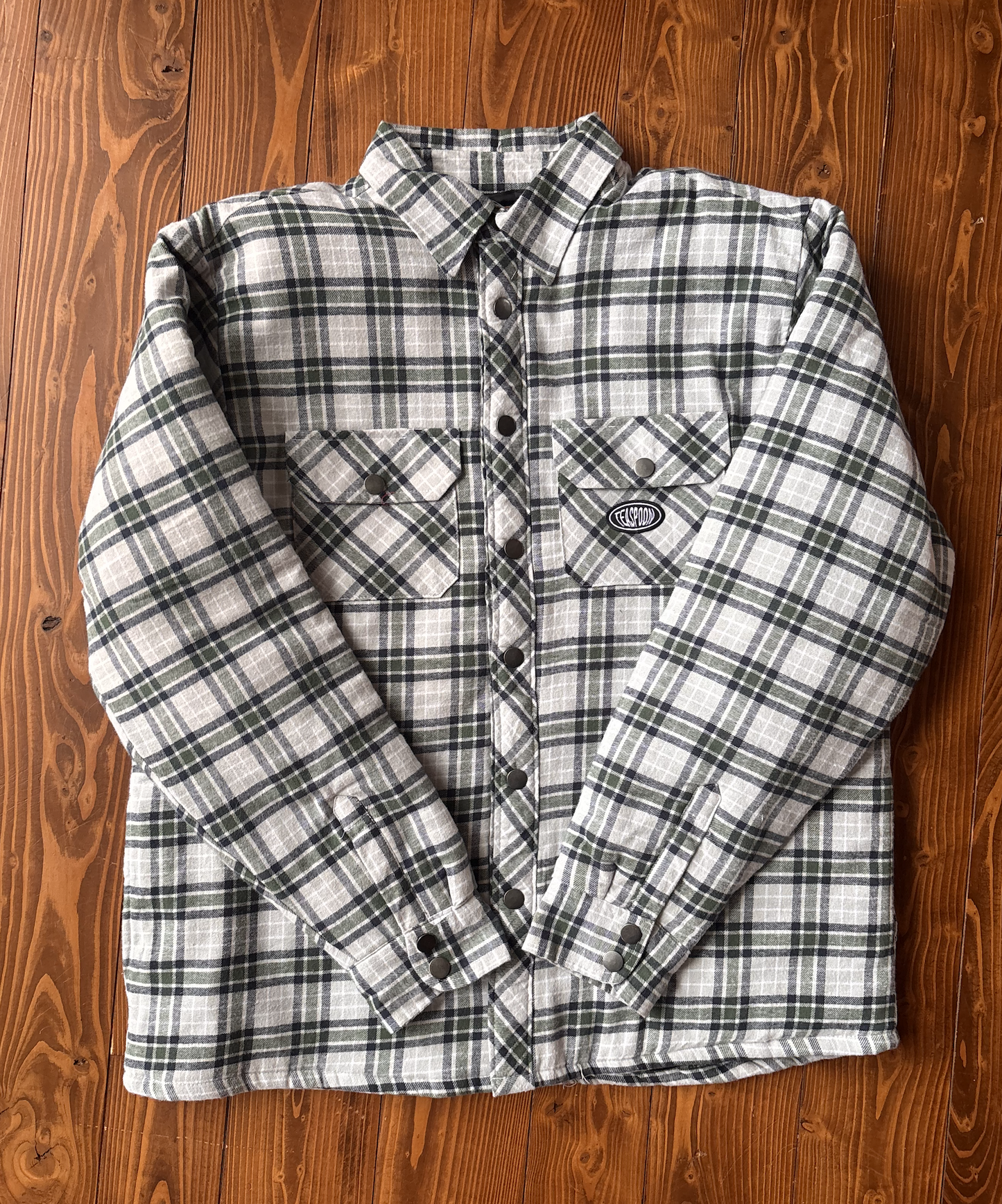 CHEMISE DOUBLÉE Crème et Vert