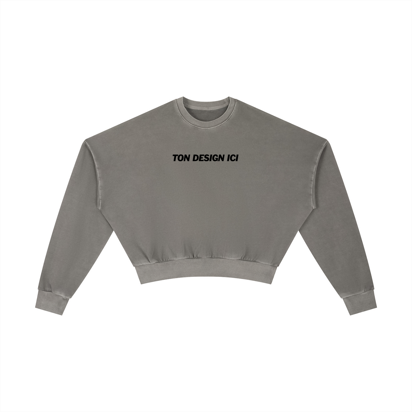 Women Washed Cropped Sweatshirt