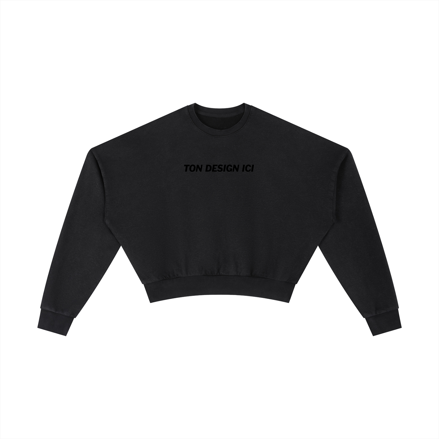 Women Washed Cropped Sweatshirt