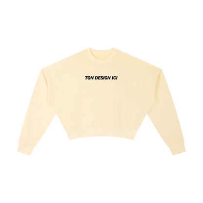 Women Washed Cropped Sweatshirt