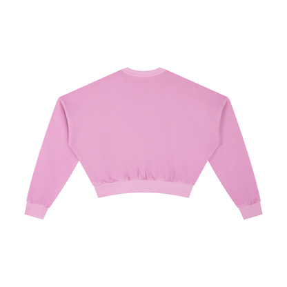 Women Washed Cropped Sweatshirt