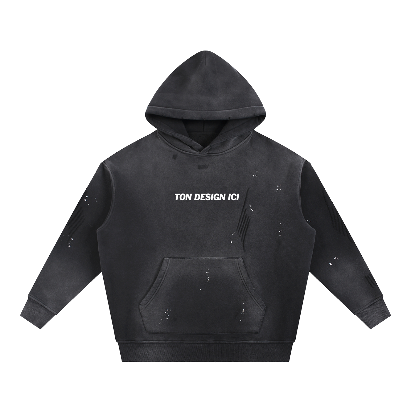 Vintage Washed n Slashed Hoodie